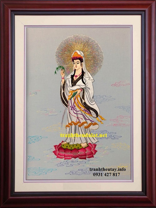 Điều kỳ diệu từ bức tranh thêu Phật Bà Quan Âm treo trong nhà