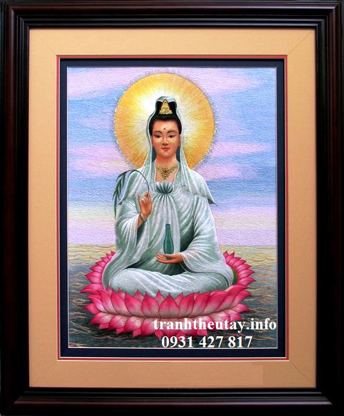 Điều kỳ diệu từ bức tranh thêu Phật Bà Quan Âm treo trong nhà